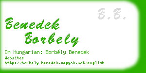 benedek borbely business card