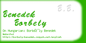 benedek borbely business card